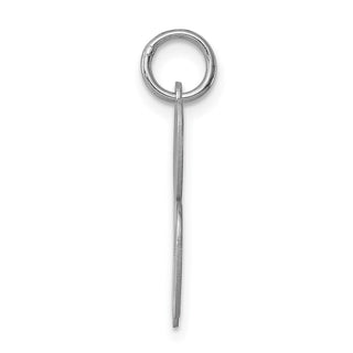 Sterling Silver Rhodium-plated Large Script Initial B Charm