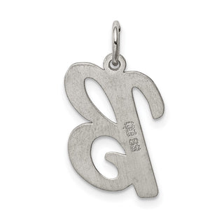 Sterling Silver Rhodium-plated Large Script Initial B Charm