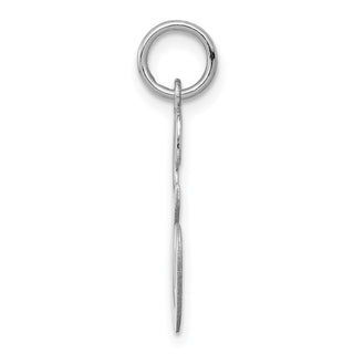 Sterling Silver Rhodium-plated Large Script Initial E Charm