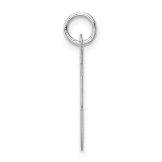 Sterling Silver Rhodium-plated Large Script Initial F Charm