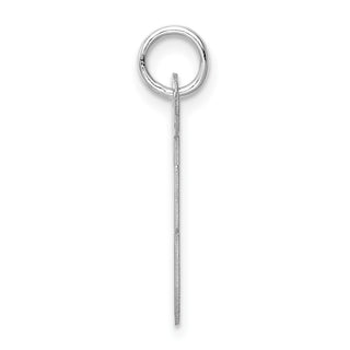 Sterling Silver Rhodium-plated Large Script Initial F Charm