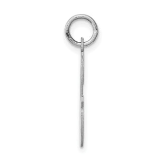 Sterling Silver Rhodium-plated Large Script Initial G Charm