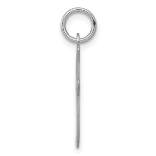 Sterling Silver Rhodium-plated Large Script Initial I Charm