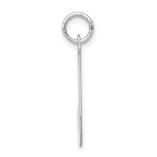Sterling Silver Rhodium-plated Large Script Initial J Charm