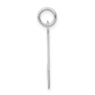 Sterling Silver Rhodium-plated Large Script Initial J Charm