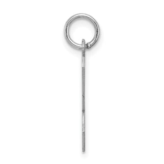 Sterling Silver Rhodium-plated Large Script Initial K Charm