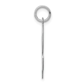 Sterling Silver Rhodium-plated Large Script Initial L Charm