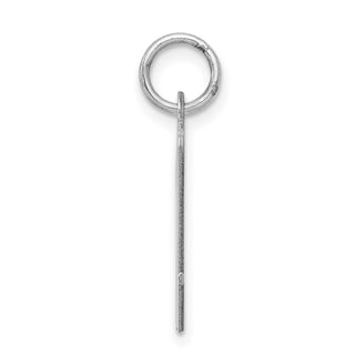 Sterling Silver Rhodium-plated Large Script Initial M Charm