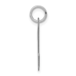 Sterling Silver Rhodium-plated Large Script Initial N Charm