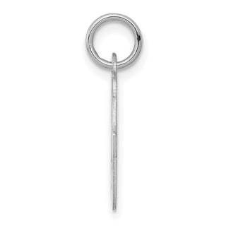 Sterling Silver Rhodium-plated Large Script Initial O Charm