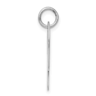 Sterling Silver Rhodium-plated Large Script Initial P Charm