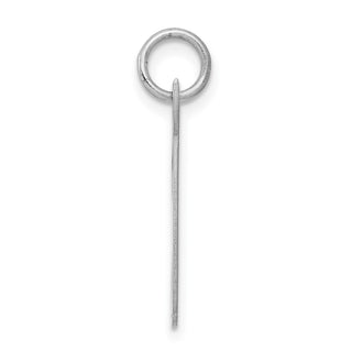 Sterling Silver Rhodium-plated Large Script Initial T Charm