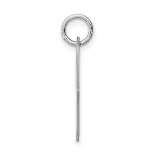 Sterling Silver Rhodium-plated Large Script Initial W Charm