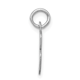 Sterling Silver Rhodium-plated Small Fancy Script Initial B Charm