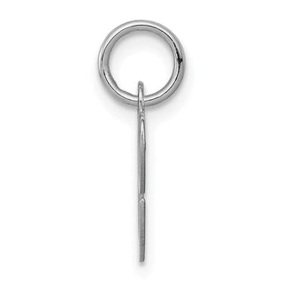 Sterling Silver Rhodium-plated Small Fancy Script Initial C Charm