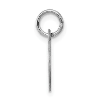 Sterling Silver Rhodium-plated Small Fancy Script Initial D Charm
