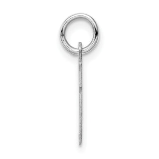 Sterling Silver Rhodium-plated Small Fancy Script Initial F Charm