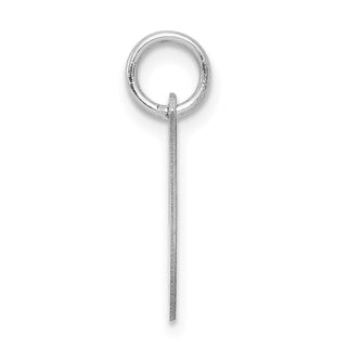 Sterling Silver Rhodium-plated Small Fancy Script Initial I Charm