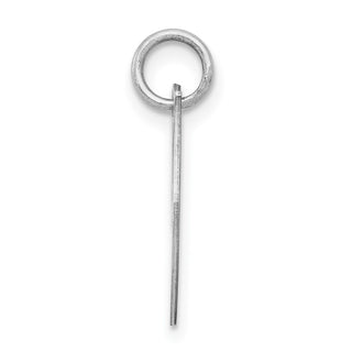 Sterling Silver Rhodium-plated Small Fancy Script Initial J Charm
