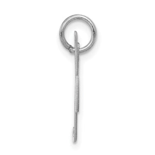 Sterling Silver Rhodium-plated Small Fancy Script Initial K Charm