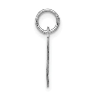 Sterling Silver Rhodium-plated Small Fancy Script Initial L Charm