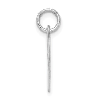 Sterling Silver Rhodium-plated Small Fancy Script Initial M Charm