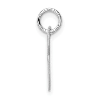 Sterling Silver Rhodium-plated Small Fancy Script Initial P Charm