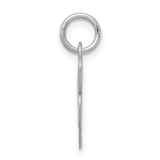 Sterling Silver Rhodium-plated Small Fancy Script Initial R Charm