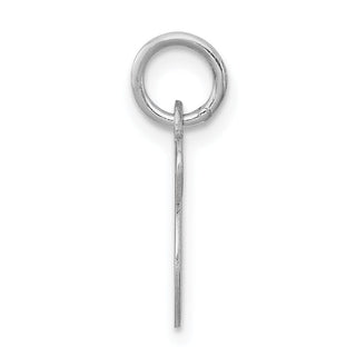 Sterling Silver Rhodium-plated Small Fancy Script Initial S Charm