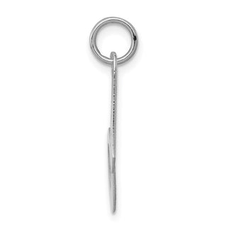 Sterling Silver Rhodium-plated Medium Fancy Script Initial A Charm