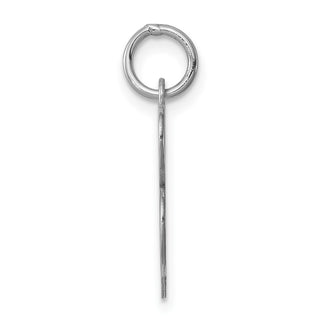 Sterling Silver Rhodium-plated Medium Fancy Script Initial B Charm