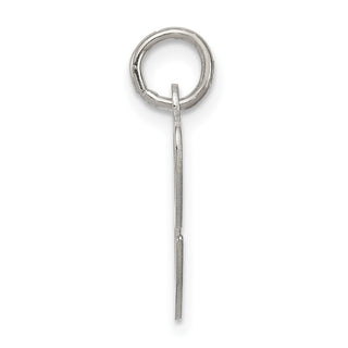 Sterling Silver Rhodium-plated Medium Fancy Script Initial C Charm