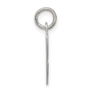 Sterling Silver Rhodium-plated Medium Fancy Script Initial C Charm