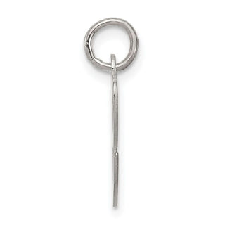 Sterling Silver Rhodium-plated Medium Fancy Script Initial C Charm