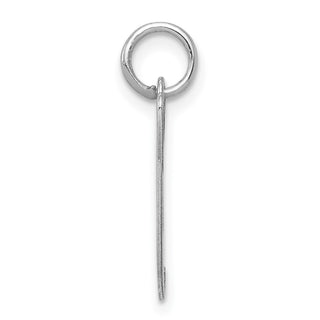 Sterling Silver Rhodium-plated Medium Fancy Script Initial G Charm