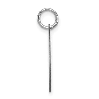 Sterling Silver Rhodium-plated Medium Fancy Script Initial I Charm