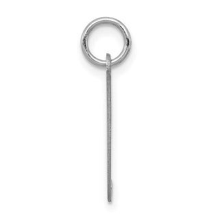 Sterling Silver Rhodium-plated Medium Fancy Script Initial J Charm
