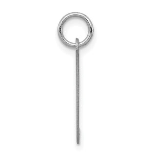 Sterling Silver Rhodium-plated Medium Fancy Script Initial J Charm