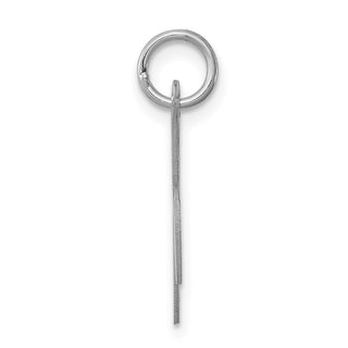 Sterling Silver Rhodium-plated Medium Fancy Script Initial K Charm
