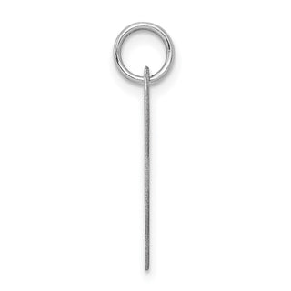 Sterling Silver Rhodium-plated Medium Fancy Script Initial L Charm