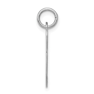 Sterling Silver Rhodium-plated Medium Fancy Script Initial P Charm