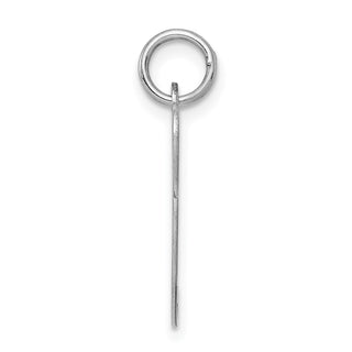 Sterling Silver Rhodium-plated Medium Fancy Script Initial P Charm