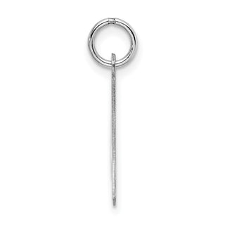 Sterling Silver Rhodium-plated Medium Block Initial A Charm QC5089A