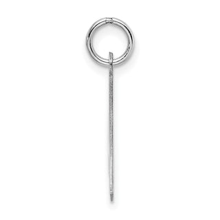 Sterling Silver Rhodium-plated Medium Block Initial A Charm QC5089A