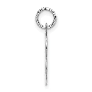 Sterling Silver Rhodium-plated Medium Block Initial B Charm QC5089B