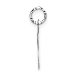 Sterling Silver Rhodium-plated Medium Block Initial C Charm QC5089C