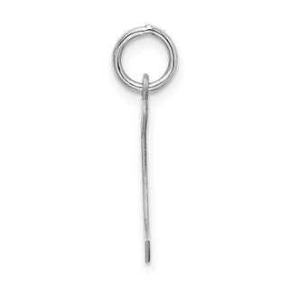 Sterling Silver Rhodium-plated Medium Block Initial C Charm QC5089C
