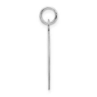 Sterling Silver Rhodium-plated Medium Block Initial D Charm QC5089D