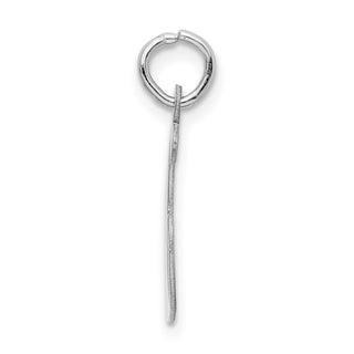 Sterling Silver Rhodium-plated Medium Block Initial G Charm QC5089G