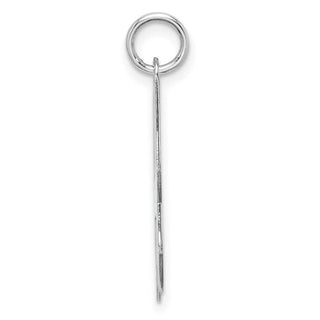 Sterling Silver Rhodium-plated Medium Block Initial H Charm QC5089H